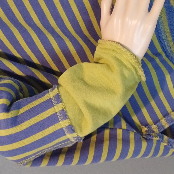 🔥🔥🔥We the Free Main Squeeze purple & green stripe sweater sweatshirt M Boho - Picture 6 of 12
